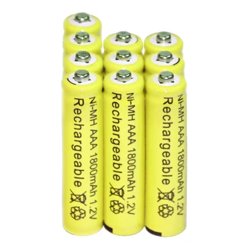 2/4/10/20/24/30pcs AAA baterijos Urmu Nikelio Hidrido akumuliatorius NI-MH 1800mAh 1.2 V Geltona