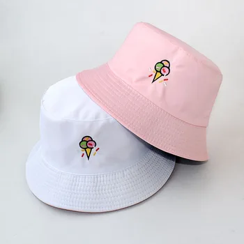 2021 Mados Vasaros Moterų Kibiro Kepurę Moterims dvipusės Panama Beach Sun Skrybėlės Grįžtamasis Bob Logo Cap Žvejys Skrybėlę ZZ-553