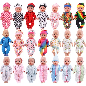 22 Stilių Pasirinkti Jumpsuits Lėlės Drabužiai Tinka 43cm, gimusių kūdikių Lėlės drabužiai atgimsta Lėlės Priedai