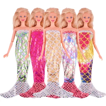 30cm Barbies Lėlės Drabužiai Seksualus maudymosi Kostiumėliai, Mermaid Blizgančiais Slidinėti Sijonas Paplūdimio Bikini Šalių Priedus, Vaikų Gimtadienio Dovana Žaislas