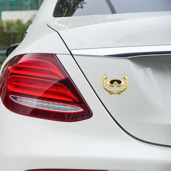 Aliuminio Lydinio Automobilių Kėbulo Lipdukas Emblema Decal Optikos Reikmenys Infiniti G20 G35 FX35 Q30 Q50 Q60 Q70 QX50 QX60 QX70 QX80