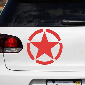 Automobilių Lipdukai Išoriniai Priedai Lipdukai penkiakampė Žvaigždė, Karinės Armijos Kūrybos Apdailos PVC Lipdukas 13*13CM