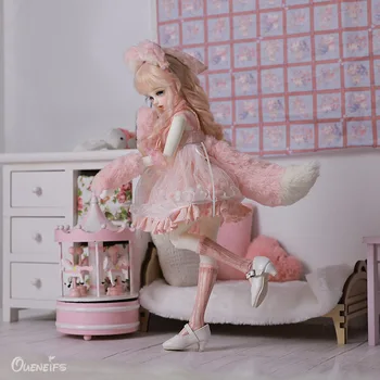 BJD Doll 1/4 Satani LM moters Kūno Rožinės Lėlės Girl Anime Dervos Žaislai Vaikams Dovana Vaikams ShugaFairy