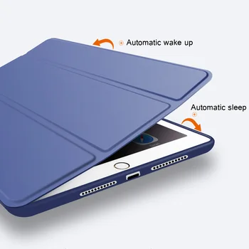 Case for iPad 9.7 colių 2017 2018 Oro 1 2 Oro MBPMATE Minkšto silikono apačioje Atgal PU Odos Smart Cover 