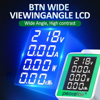 Elektros Energijos Skaitiklis 100A su LCD Skaitmeninis Din Bėgelio Stebėti Įtampa Srovės Energijos Suvartojimas KWh AC50-300V 50/60Hz Nėra WiFi