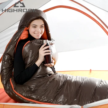 Highrock Žiemos Lauko Antis Žemyn Sujungimas miegmaišį 20D Mumija Šilto Vėjo su Nešiojimo Krepšys ir Akių Maišą Elnių 3.0