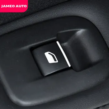Jameo Auto 7Pcs/Set dėl Citroen C4, 2006 M. - 2019 Automobilio stiklų Keltuvai Valdymo Mygtukas Rankena, Padengti Apdaila Lipdukas ABS Chrome Priedai