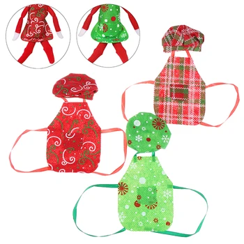 Kalėdų Elf Lėlės Drabužiai Virėjas Skrybėlę Kostiumas Vaikų Žaislų Aksesuarai Dovanos