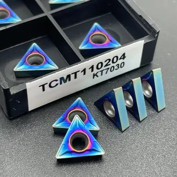 Karbidas įterpti TCMT110204 TCMT16T304 KT7030 HRC60 nano mėlyna metalo tekinimo įrankis išorės tekinimo įrankiai TCMT 110204 frezavimo cutter