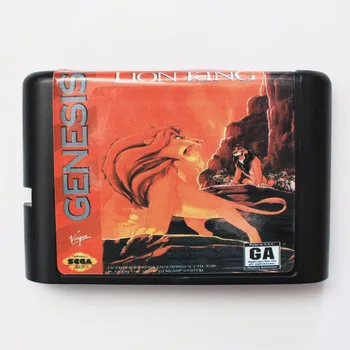 Liūtas Karalius 16 bitų MD Žaidimo Kortelės Sega Mega Drive Genesis