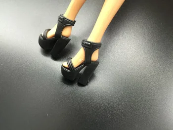Lėlės batai aukštu kulnu batus juodos mados bateliai jūsų barbie lėlės BBI805