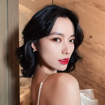 Mados Sutartis Subtilus Crystal Star Temperamentas Lašas Auskarai Moterims Korėjos Klasikinio Stiliaus Maži Auskarai