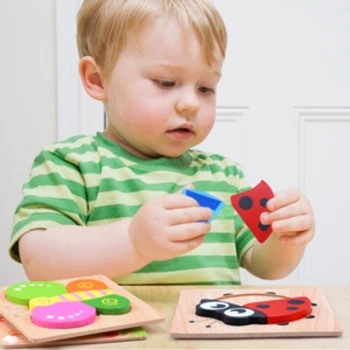 Medinės dėlionės Dėlionės Kūdikių Gyvūnų Galvosūkiai Vaikams 1 2 3 Metų Vaikams Medienos puzzle Žaidimai Švietimo Montessori Žaislai, Vaikų Dovanų