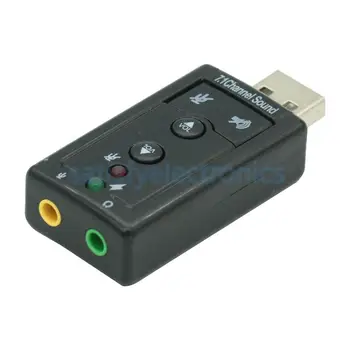 Mini USB 2.0 3D Virtualus 12Mbps Išorės 7.1 Kanalo Garso Garso plokštė Audio Adapteris, Garso Kortelės Adapteris Nešiojamas NAUJAS