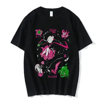 Mob Psicho 100 Print T Shirt Japonų Anime Shigeo Kageyama Grafika, T-marškinėliai, vyriški Harajuku Atsitiktinis Marškinėliai, Negabaritinių Poroms
