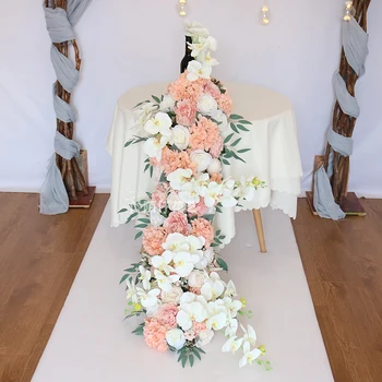 Modeliavimo hydrangea ilgo stalo gėlių pokylių dekoravimas, gėlių vestuvių stalo puošyba rekvizitai parduotuvė puošmena