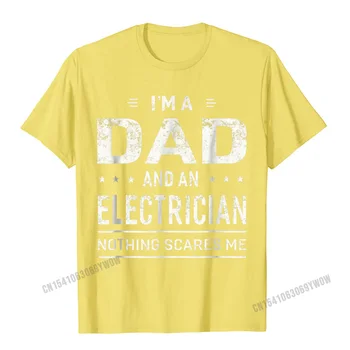 Mp Tėtis Ir Elektrikas T-Shirt Vyrams Tėvas Juokinga Dovana Camisas Vyrų Įrengtas Klasikinis Marškinėliai Medvilnės T Shirt Mens Classic