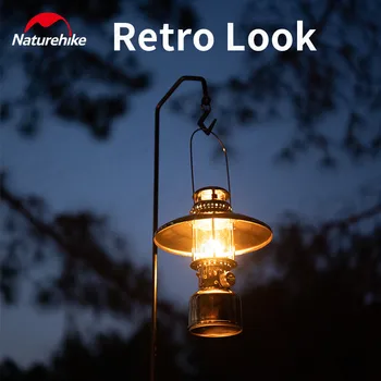 Naturehike Ultralight Retro Palapinė Šviesos 688g Dujų Bakas Kempingo Lempų apšvietimo Priemonė Elektronų Liepsna Lauko Nešiojamų Žibintų