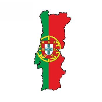 Neperšlampama Automobilių Lipdukas Portugalija portugalijos Lipdukai Žemėlapis, Vėliava Siluetas Vinilo Decal Auto Motociklai,13cm*6cm