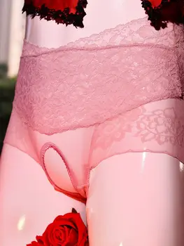 Nėriniai Seksualios Apatinės Kelnaitės Skaidri, Atvira Tarpkojo Apatinis Trikotažas Moterims Naktiniai Pora Underwearn Aukšto Juosmens Vien Erotika Kelnės