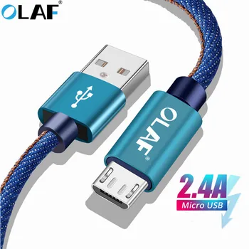 Olaf Micro USB Kabelis 0,25 M 1M 2M kaubojus greitai įkrauti mobiliojo telefono 