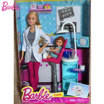 Originalias Barbie Lėlės Dantų Ėduonis dantų gydytojas, Gydytojas Gydymo Scena Modeliavimas, Šukuosenų Rinkinį, Žaislai Mergaitėms, Interaktyvios Vaikams