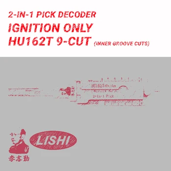 Originalus Lishi HU162T Pusėje Gabalai 9-Sumažinti VW, Audi 2-in-1 Pick Dekoderis Uždegimo Tik Anti Akinimo