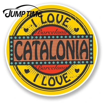 Peršokti Laikas Barselonos Katalonijos Ispanijoje Vinilo Lipdukas, Decal, Kelionės Bagažo Žymeklis Decal Galinis Stiklas atsparus Vandeniui Automobilių Reikmenys