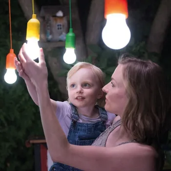 Spalvinga LED Kabo Lempa Nešiojamų Raišteliu Palapinių miestelyje Šviesos Retro Apšvietimo Namų Spalvinga Ištraukite Laidą Lemputes Baterija