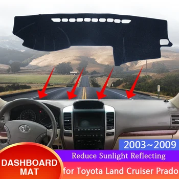 Toyota Land Cruiser 120 Prado J120 2003 2004 2005 2006 2007 2008 2009 Automobilio prietaisų Skydelyje Brūkšnys Matinis Dangtelis nuo Saulės Pavėsyje, Auto Accessories