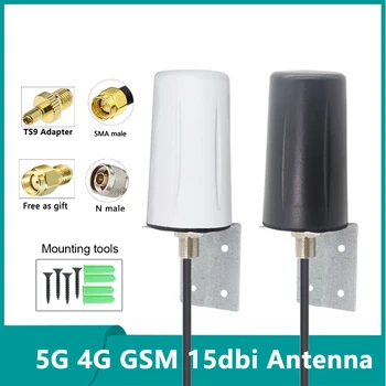TS9 5G 4G 3G GSM Antenų IP67 atsparus Vandeniui Patalpose, Lauko, Išorės LTE, WiFi Omni 15dbi Antenos Signalo Booste Su 3m Kabeliu