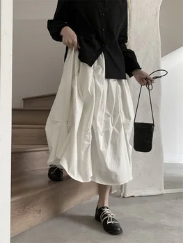 UMI MAO Yamamoto Tamsiai Nišą Self-made Pavasario Vasaros Streetwear Tekstūros Dizainas Sijonas Pastelinių Goth Drabužiai Moterims Femme Y2K