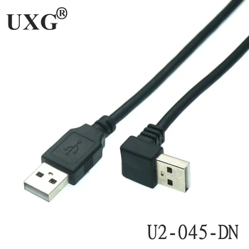 USB 2.0 A Male Į USB A Male 90 Laipsnių Kairėn Dešinėn Aukštyn Žemyn Kampu Extension Adapter Krovimo Ir Duomenų Laidas Laido 25cm 50cm 1m 1,5 m