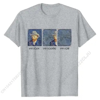 Van Gogh Van Goghing Van Dingo Juokinga T-Shirt Dizainas Marškinėliai Medvilniniai vyriški Marškinėliai Dizaino Pigiai