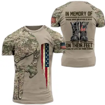 Vasaros Armijos Kareivis 3D Spausdinimo Marškinėliai Aukštos kokybės Specialiųjų Pajėgų vyriški T -shirt.