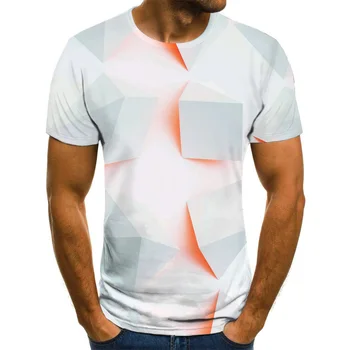 Vasaros Vorter 3D Spausdinimo Negabaritinių Naujas Pledas vyriški Marškinėliai Atsitiktinis trumparankoviai Mados 3D Apvalios Kaklo Viršūnes Paprasta Streetwear