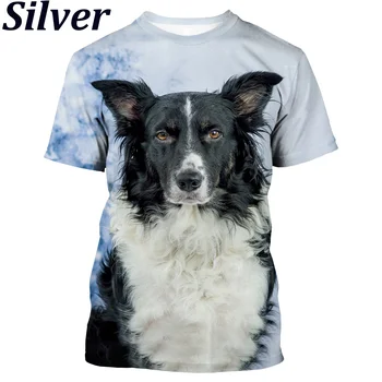 Vasarą Naujas Populiarus Pasienio Kolis 3D Atspausdintas T-shirt Mados Mielas Šuo Unisex Gyvūnų marškinėliai XS-5XL