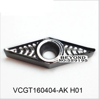 VCGT160402-AK VCGT160404-AK VCGT160408-AK VCGT160412-AK H01 VCGT 160408 Karbido Intarpai Aliuminio Vario Pjovimo Staklės