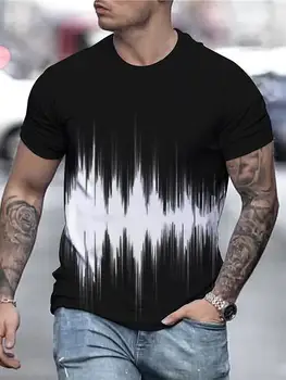 Vyriški T-Shirt 3D Spausdinimas, 3D Grafika Plius Dydis Įgulos Kaklo Kasdien Iš Spausdinimo Trumpas Rankovės Viršuje Streetwear