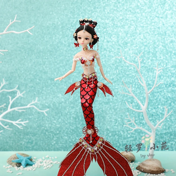 30cm Undinė Lėlės Kinijos Kostiumas Lėlės Senovės Stiliaus Kostiumas Hanfu Lėlė Princesė Žaislai Vinilo Projektavimo 12 Sąnarių Retro Lėlės ZH096 Nuotrauka 2