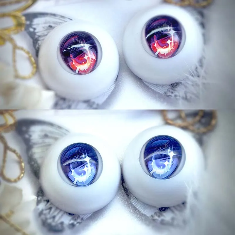 BJD Akis lėlės Metallic efektas akis 10mm-24mm lėlės akrilo akis ob11 1/8 1/6 1/4 1/3 SD DD lėlės priedai 10mm-24mm lėlės akys Nuotrauka 1
