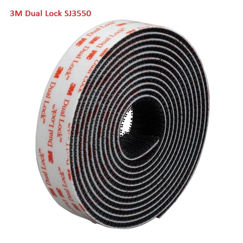 Dual Lock SJ3550 Reclosable Fastener Tape Grybų Lipnios Juostos Spalva Juoda Tipas 250 Kablys ir Kilpa Magija Juosta Nuotrauka 0