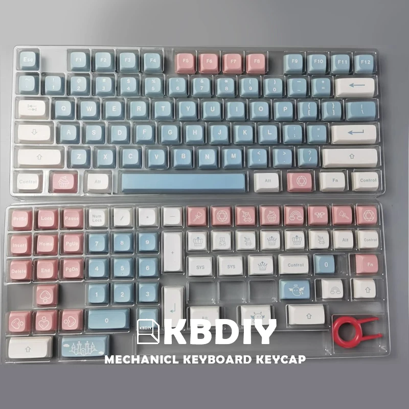 KBDiy XDA Profilis PBT Keycaps Mielas Rožinis DAŽŲ-SUB Užsakymą Keycap 134 Klavišą Caps nustatyti Mechaninė Žaidimų Klaviatūra Pilis Danguje Nuotrauka 0