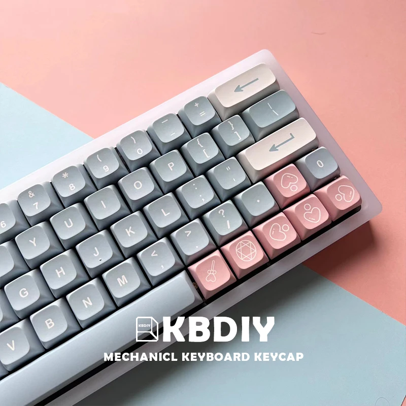 KBDiy XDA Profilis PBT Keycaps Mielas Rožinis DAŽŲ-SUB Užsakymą Keycap 134 Klavišą Caps nustatyti Mechaninė Žaidimų Klaviatūra Pilis Danguje Nuotrauka 5