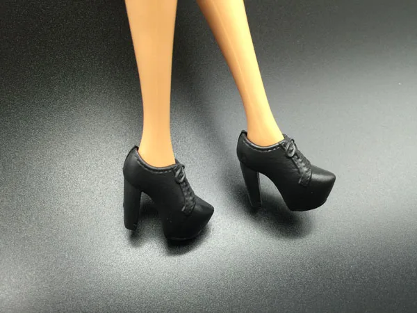 Lėlės batai aukštu kulnu batus juodos mados bateliai jūsų barbie lėlės BBI805 Nuotrauka 1