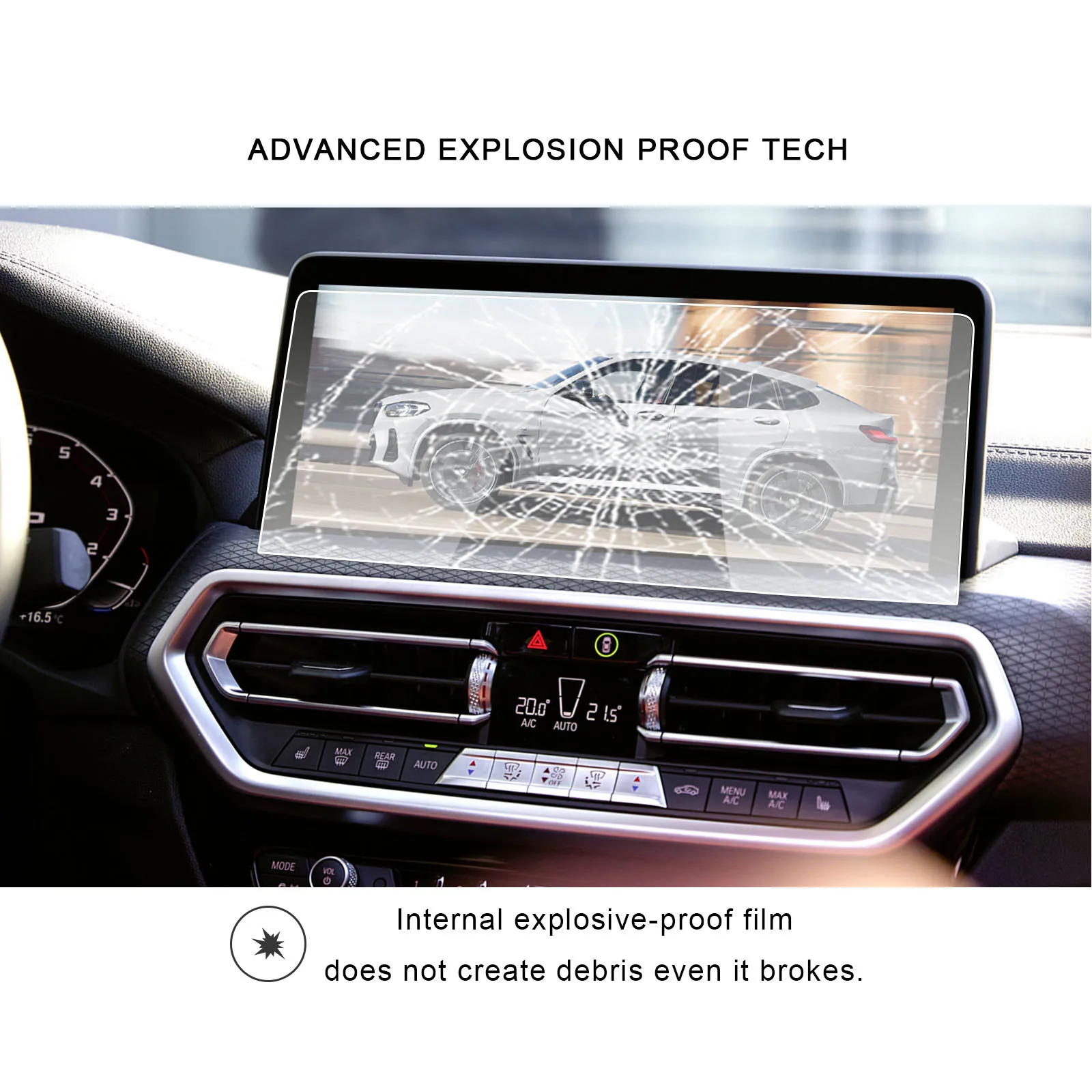 RUIYA Automobilių Screen Protector For X3 G01 X4 G02 12.3 Colių 2022 Navigacijos Touch Centro Ekranas Auto Interjero X3 G01 Priedai Nuotrauka 3