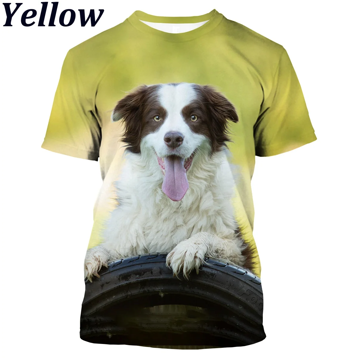 Vasarą Naujas Populiarus Pasienio Kolis 3D Atspausdintas T-shirt Mados Mielas Šuo Unisex Gyvūnų marškinėliai XS-5XL Nuotrauka 4
