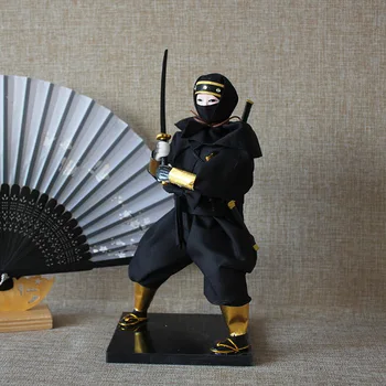 Žmogaus Lėlės Japonų Samurajus Lėlių Šilko Vyras Ninja Modelis Japonų Amatų Papuošalų už Kimono Doll Namų virtuvė Parduotuvė Puošmena